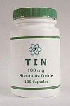 Tin / stannous oxide supplement bottle